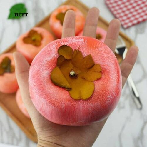 Home Kitchen hotel bar cafe restaurant Shop Store decoration faux Artificial Simulation persimmon Fake Fruit model props