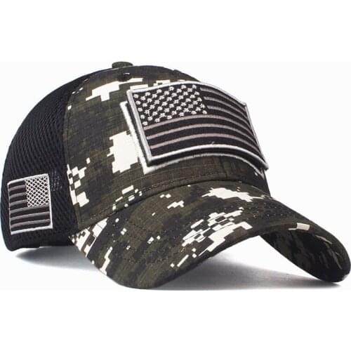 Quality USA Flag Camouflage Baseball Cap For Men Snapback Hat Army American Flag Baseball Cap Bone Trucker Gorras d1010