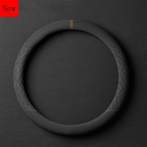 High-quality Universal Car Steering Wheel Cover Suede 37\38cm All Series for Cadillac ATSL XTS SRX XT5 XT4 Car Accessories