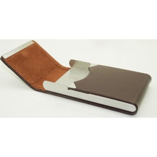 Pocket Cigarette Case Tobacco Cigar Storage Box Flip Top Holder Container Brown