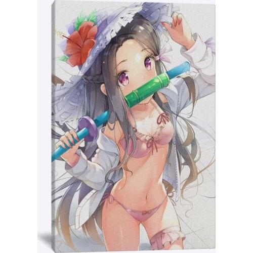 Home Decor Canvas Painting Sexy Anime Girl Picture Living Decor Modular Modern Poster Print Nordic Wall Art Bedroom Decor Framed