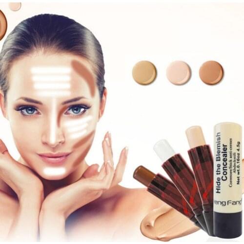 3 Color Concealer Stick Base Makeup Full Cover Concealer Cream Waterproof Face Contour Make Up Lasting Bronzer Cosmetic TSLM2