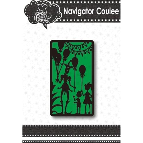 Clown Balloon Card Metal Cutting Mold Decorative Template Craft Cutting Creative Molding Embossed Template Card Making 2021 New