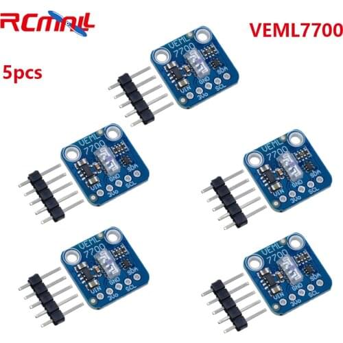 5Pcs VEML7700 Ambient Light Sensor Module 16 Bits Light Lux measuring I2C Interface for Arduino Raspberry Pi