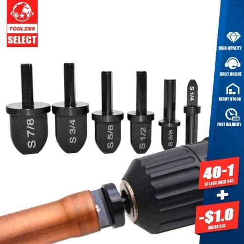 6pcs Imperial Tube Pipe Expander Tool Set Support For Air Conditioner Conditioning Copper Pipe Swaging Accessories Power