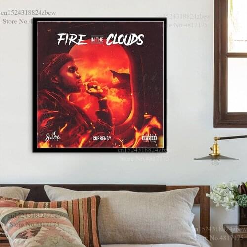 Curren$y Poster Rapper Singer Music Album Fire In The Clouds The Marina Canvas Painting Wall Art Posters and Prints Home Decor