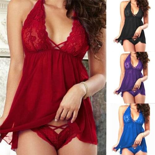 Plus Size Women White Sexy Lingerie Lace Babydoll Chemise Porno Sex Underwear Dress Erotic Lingerie Sexy Costumes women apparel