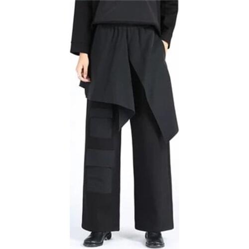 Pants Women Fall 2021 loose leg pants original design saggy pants dark overalls slacks