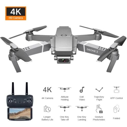 Camera 4K Wide Angle Drone WiFi FPV RC Drone Altitude Hold Remote Control Helicopter Long Battery Life Foldable Quadcopter Dron