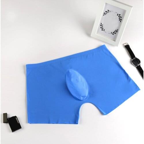 Men Sexy Underwear Shorts Underpants Pouch Soft Panties Mens ultra-thin breathable boxer shorts ice silk seam majtki mes