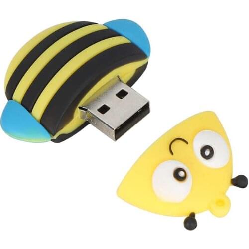 USB 2.0 Flash Drives USB Flash Drive Optional Storage Bee Shape USB Memory Stick for Store Transfer Data Cute Flash Drives