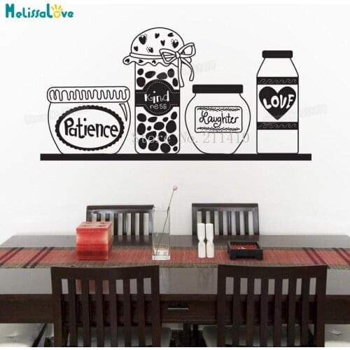 Vinyl Wall Sticker Patience Love and Kindness Ingredients Decals Home Decor For Kitchen Dinning Room Self-adhesive Murals YT142