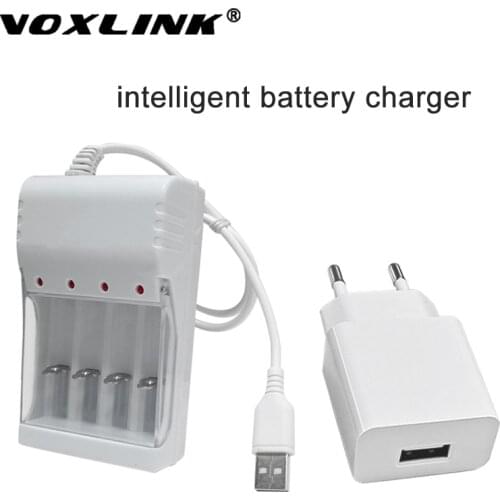 Ni-mh/ni-cd AA/AAA battery charger for 1.2V rechargeable battery USB plug 4 slots smart chargers for microphone camera batteries