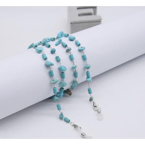 Eyeglass Chains for Women Irregular Turquoise Anti-slip Sunglasses Cord Lanyard Strings Neck Strap Mask Glasses Necklace Chain