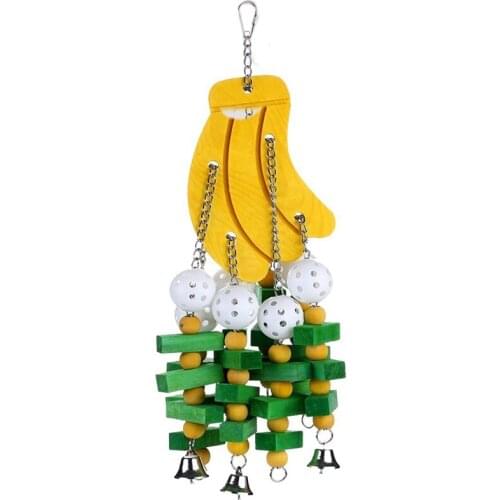 Bird Chewing Toy Large Medium Parrot Cage Bite Toys African Grey Macaws Cockatoos Eclectus, Banana