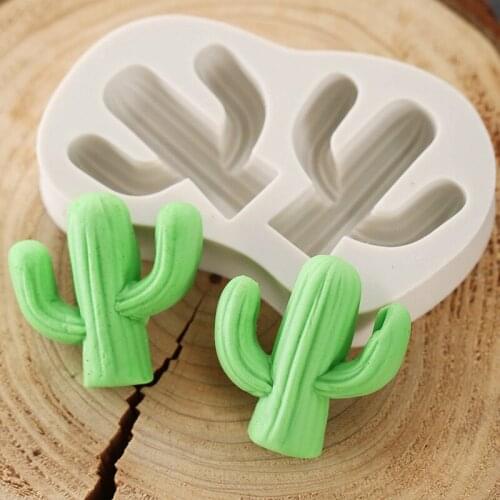 Fat Plant Cactus Silicone Decorating Mold Chocolate Candy Biscuits Moulds Soap Mold DIY Cake Mold