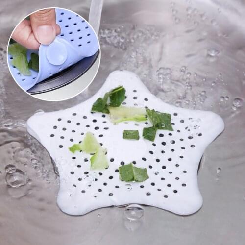 1Pcs new Silicone Sink Drain Filter Bathtub Hair Catcher Stopper Trapper Drain Hole Filter Strainer for Bathroom Kitchen Toliet