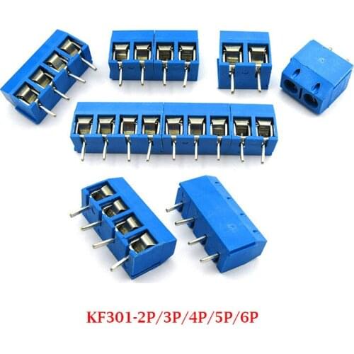 10pcs KF301-2P/3P/4P/5P/6P terminal PCB terminal 5.08MM terminal can be spliced high current plug-in