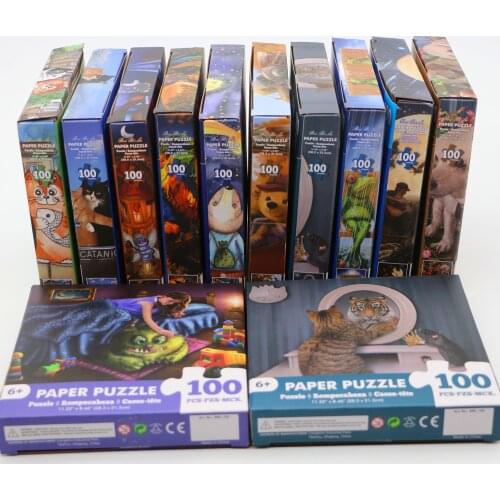 100 Piece Beautiful Scenery/Animal Puzzles Toys for Children Adults Learning Education Brain Teaser Assemble Toy Games Jigsaw