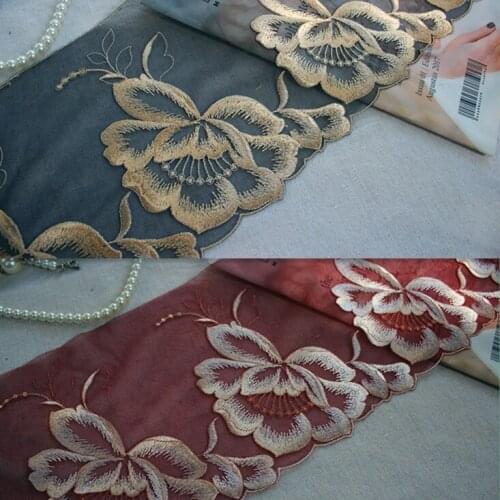 2Yards/Lot Super Diy Craft Mesh Embroidery Lace Trim , Embroidered Tulle Lace Trim Sewing Fabric Clothing Accessories