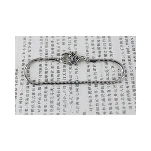 30PCS Spiral Heart Lobster Clasp charm bracelet 16cm to 23cm #20134