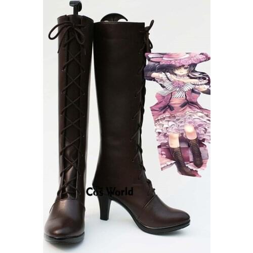 Black Butler Ⅱ Kuroshitsuji Maid Ciel Phantomhive Anime Customize High Heels Cosplay Shoes Boots