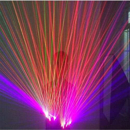 L87 Colorful laser gloves green laser light red beams purple color dj gloves ballroom dance laser man robot costume projector dj