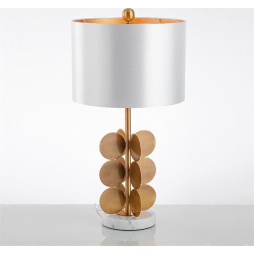 SAROK Decorative Table Lamp Marble Modern Art Design Bedroom Desk Light For Home Foyer Living Room Office Study