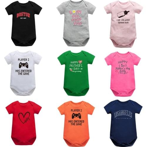 Baby Bodysuits 100% Cotton Infant Body Short Sleeve Clothing Similar Jumpsuit Cartoon Printed Baby Boy Girl Bodysuits