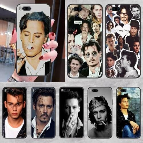 Johnny Depp Phone case For Xiaomi Mi Max Note 3 A2 A3 8 9 9T 10 Lite Pro Ultra black luxury prime fashion shell art Etui pretty
