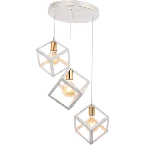 Eray Lighting ERY 3729-27-03Y Cube 3 pcs White Chandelier