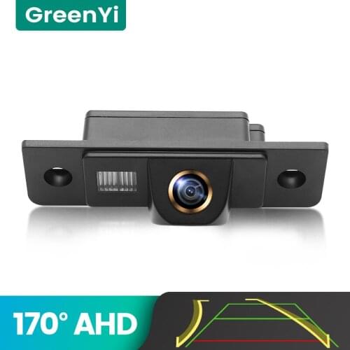 GreenYi 170° AHD Trajectory Car Rear View Camera For Hyundai Elantra Tucson Night Vision Reverse Reversing 4 pin Vehicle Parking