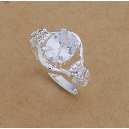 925 Sterling Silver Ring Fashion Jewerly Ring Women&Men popular/transparent stone /epaangha gewaowda AR654