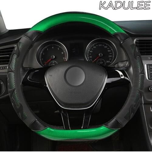 KADULEE Microfiber Leather Car Steering Wheel Cover For Infinitis Q30 Q50 FX35 QX50 QX56 QX60 QX70 FX G25 G37