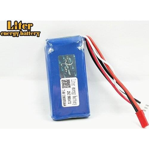 7.4V 2000mAh Lipo Battery For WLtoys L959 L969 L979 L202 L212 Remote control cars Huanqi 955 Boats Li-po 7.4v 2s Jst 25c 903472