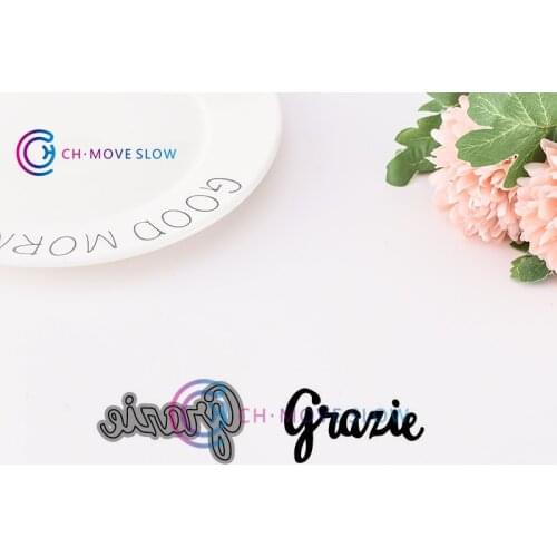 CH Italian-English Grazi Metal Cutting Dies For Scrapbooking Practice Hands-on DIY Album Card Decor Stencil