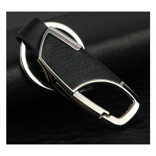 Car-Styling Metal Key Ring Cowhide KeyChain For Chevrolet Cruze Captiva Matiz TRAX Aveo Sonic Lova Sail