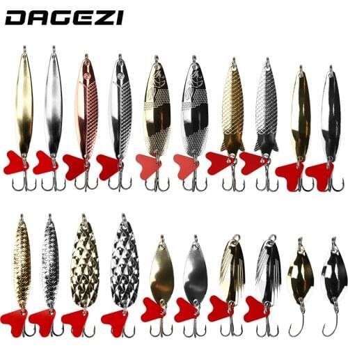 DAGEZI Hard Bait Set 20pcs/lot Spoon Fishing Lure Kit With Box Isca Artificial Bait Fishing Tackle Hard Baits Pesca