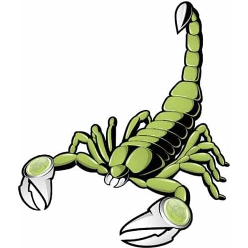 SZWL Green Scorpion Personality Creative Car Stickers Vinyl Car Wrap Graffiti Sticker Scratch-proof Decal Accessories,13cm*11cm