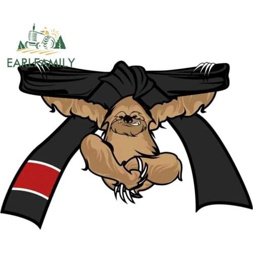 EARLFAMILY 13cm x 8.7cm for Jiu Jitsu Car Stickers Waterproof Creative Decals Scratch-Proof Windshield Trunk Decor Car Label