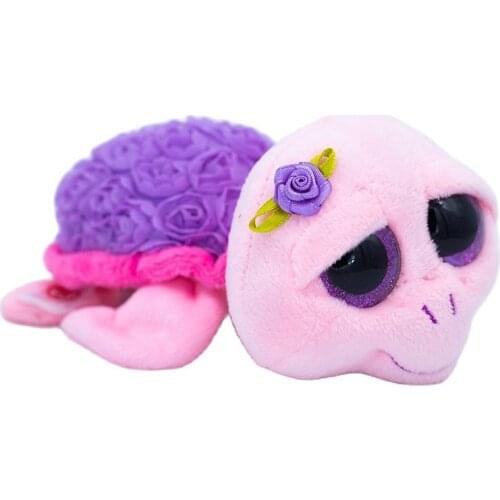 New 6 Inch 15 CM Ty Beanie Big Eyes Plush Pea Plush Animal Pink Tortoise Sunset Collection Doll Children Birthday Christmas Gift