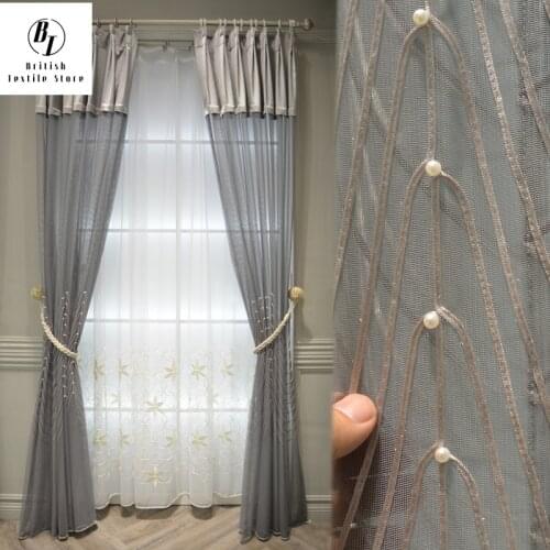Custom New Curtains Light Luxury Atmosphere Screens Curtains for Living Room Bedroom Study Partition Beaded Curtains