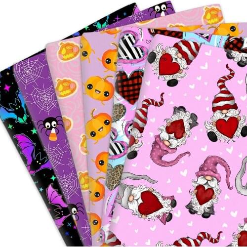 Cartoon Ghost 50*145cm Polyester Cotton Fabric Sewing Quilting Patchwork Quilt Material Fabrics Needlework DIY Cloth