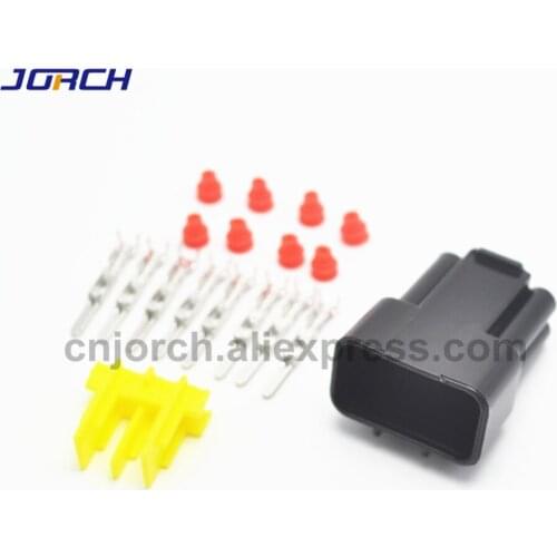 5sets 2.3mm 8 pin male plug housing waterproof wire connector FW-C-8M-B