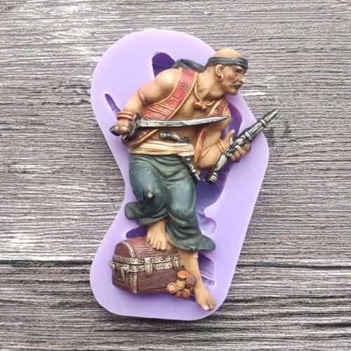 Pirate Shape Silicone Cake Mold DIY Epoxy Resin Silicone Mold Chocolate Fondant Mold Baking Tool 1501