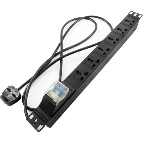 PDU Cabinet Socket 2/3/4/5/6/7/8 Ways Socket Universal Outlets Powerdouble Break Switch UK US AU EU Israel Plug 2M Wire