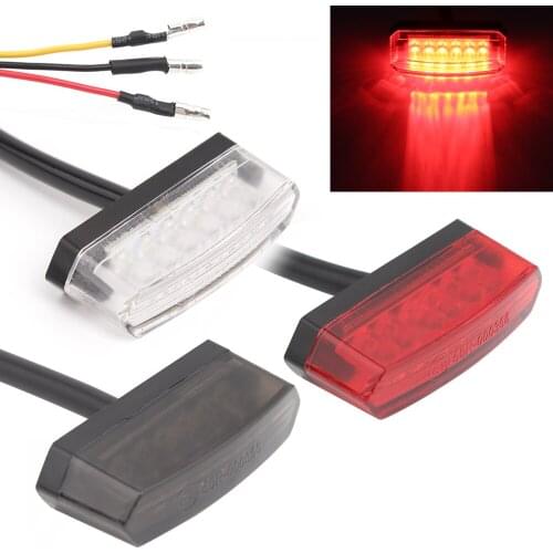 Universal Rear Tail Light Stop Brake Light License Plate Lamp For Harley Honda Cafe Racer Yamaha Kawasaki Motorcycle Taillight