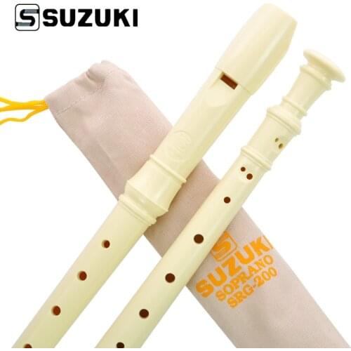 High-Quality SUZUKI SRG-200 SRG-405 Germany Type 8-Holes Soprano Recorder/ Flute Student Beginner Recorder