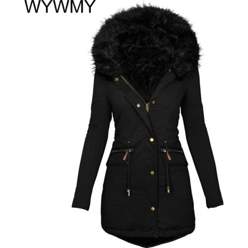 WYWMY Women's Parkas With Fur