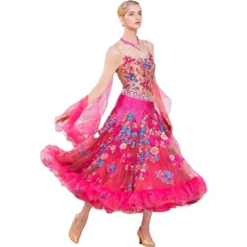 B-16192 Luxury ladies ballroom dance dress standard for women costumes standard ballroom dress competition waltz dance dress